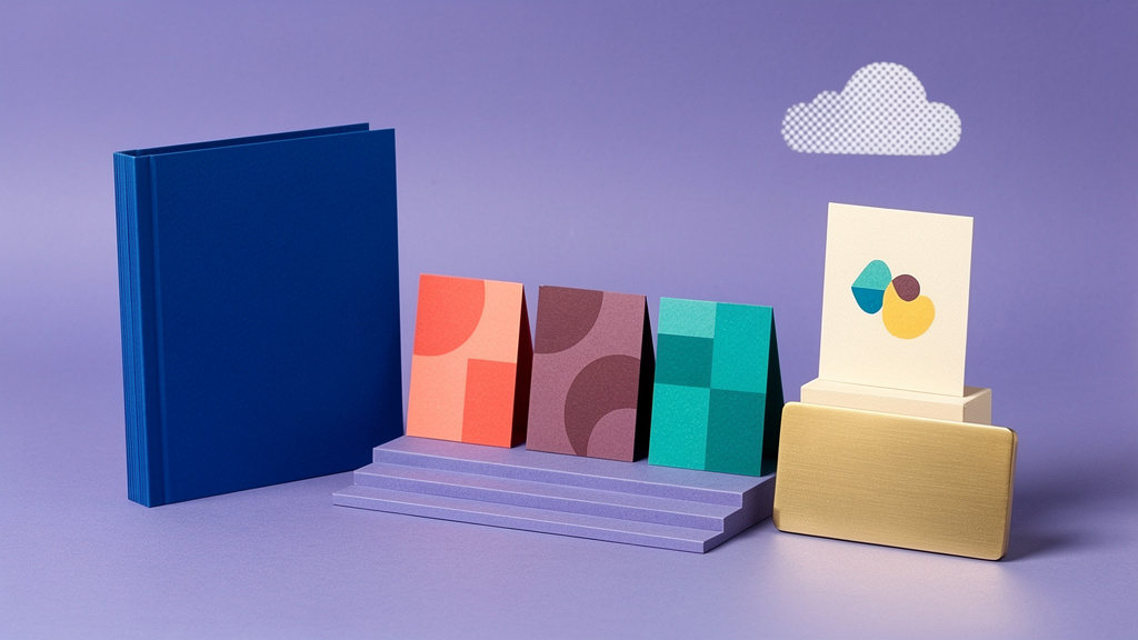 Dimensional blank creative brief and three abstract design studies lead to a final paper composition, illustrating professional design evaluation.