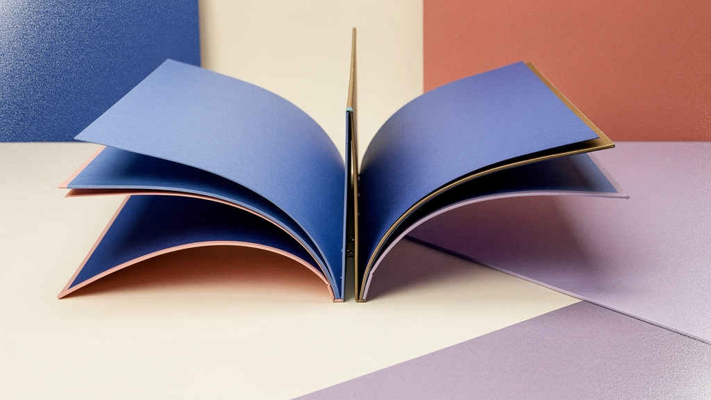 Blank blue and lilac folded-paper folio opens into two arcs, representing Kimi K3.1 Pro model access through two platforms.